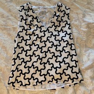 Diane von furstenberg silk sleeveless blouse